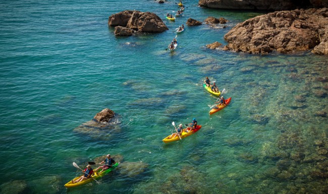 ballade kayak de mer corniche sète